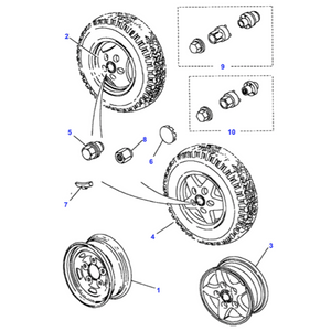 Enjoliveur central de roue Range Rover Classic - NRC8254 Genuine Part