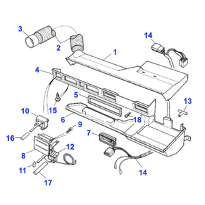 Repère de commande de climatisation Range Rover Classic - PRC4818 Genuine Part