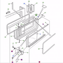 Charger l&#39;image dans la galerie, Joint safari vitres coulissantes Land Rover - 332230 Genuine Part
