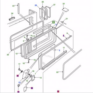 Joint safari vitres coulissantes Land Rover - 332230 Genuine Part