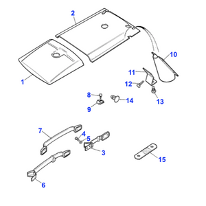 Poignée de toit Range Rover Classic - MUC5486 Genuine Part