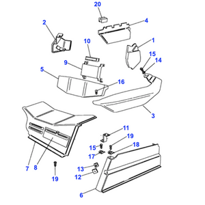 Trappe visite sous siège Range Rover Classic - BTR3RW Genuine Part