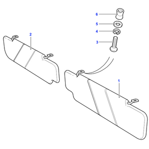 Vis pare-soleil Range Rover Classic - SE106251L Genuine Part