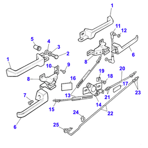 Poignée porte intérieure range Rover Classic - 390739 Genuine Part