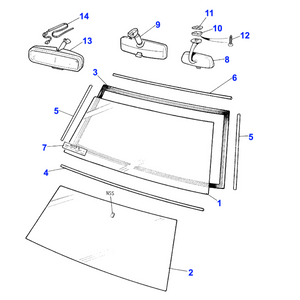 Rétroviseur intérieur Range Rover Classic - MRC3075 Genuine Part