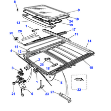 Charger l&#39;image dans la galerie, Guide mécanisme toit ouvrant Range Rover Classic - STC185 Genuine Part
