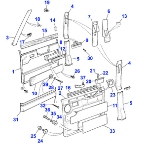 Garniture ceinture sécurité Range Rover Classic - MUC1613AE Genuine Part