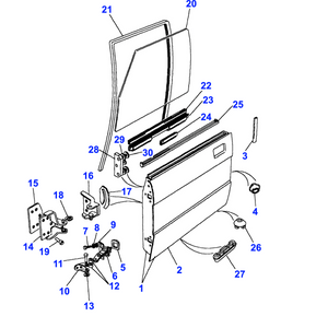 Porte avant droite Range Rover Classic - MWC5850 Genuine Part