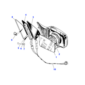 Garniture intérieure AVG rétroviseur Range Rover Classic - MUC2579 Genuine Part